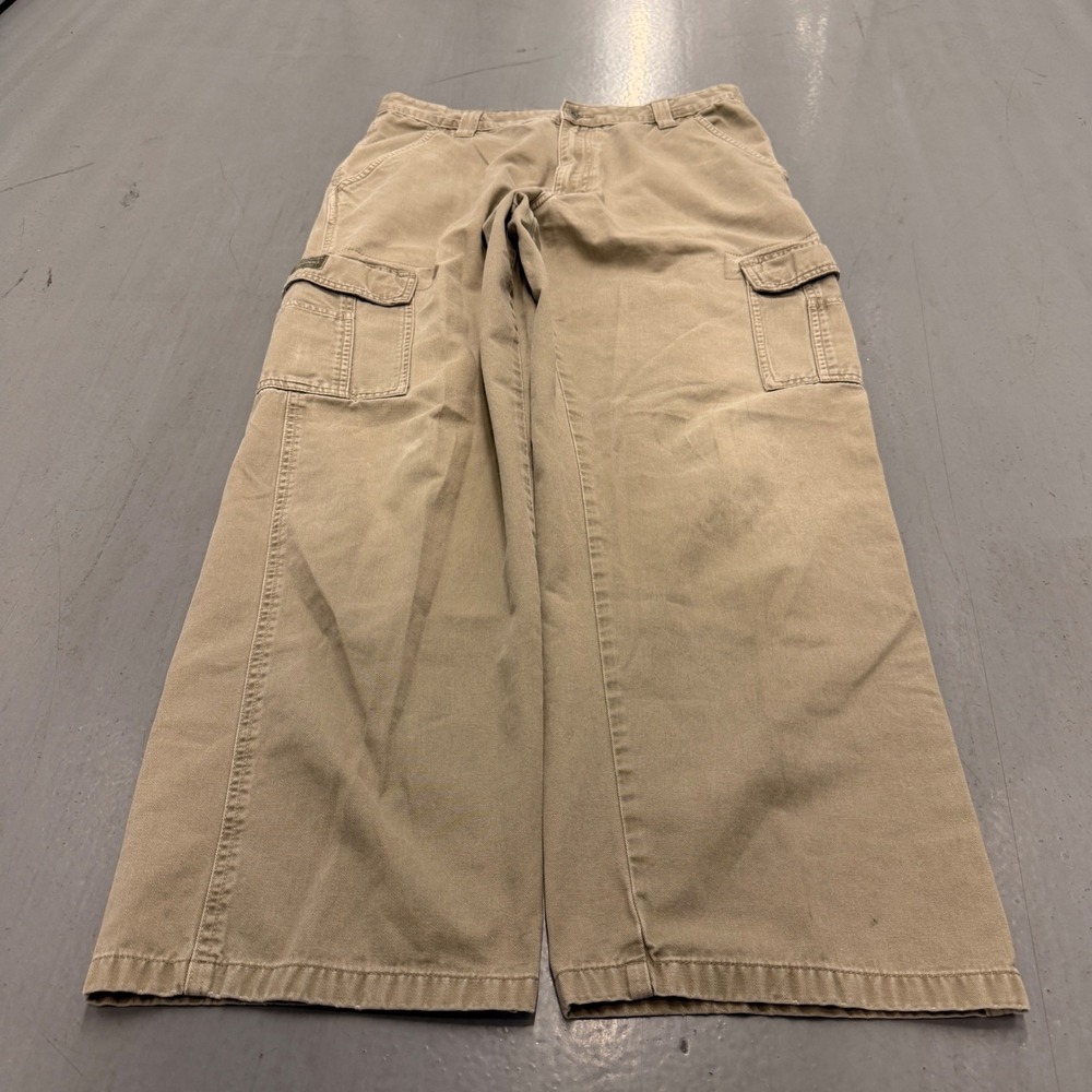Wrangler Hero Originals Tan Cargo‎ Pants Relaxed Fit Mens Size 36x32